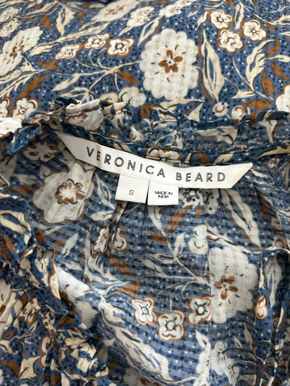 VERONICA BEARD‎ Danica Steel Blue Floral Mini Dress Size Small NWOT